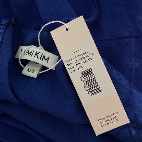 NWT - Yumi Kim Peace And Love Maxi Dress Royal Blue - XXS - Picture 11 of 13